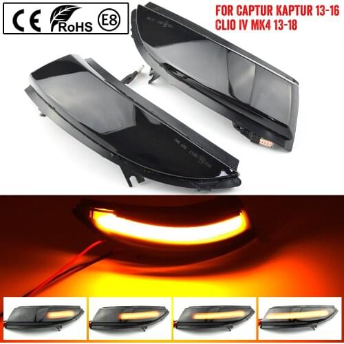 For Renault Clio IV MK4 Captur J87 Dynamic LED Turn Signal Light Side Wing Mirror Indicator Directly Replace Original OEM