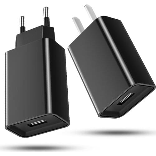 USB Charger EU US 5V 2A Travel Wall Adapter LED Light Mobile Phone usb charger For iPhone 11 Pro Max Samsung Huawei LG