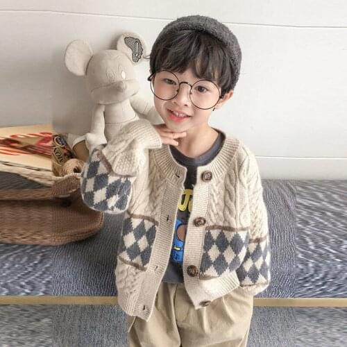 Scoop Spring Autumn Tops Boys Sweater Jacket Coat Kids Overcoat Outwear Teenager Children Clothes School Gift High Quality
