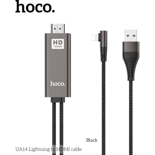 UA14 IPhone With Screen Device Video Adapter Cable HDMI High-Definition Output Cable 5V/1A, 1080p HJigh-Definition Output