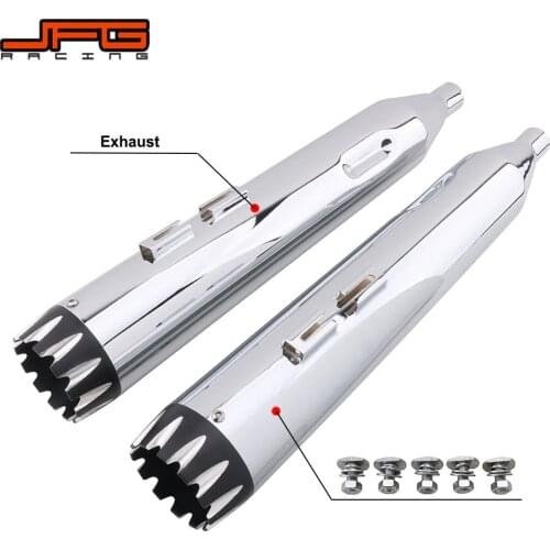 Motorcycle 4.5" Exhaust Pipes Mufflers Slip-On For Harley 1995-2016 Touring Models Street Electra Road Glide King Ultra Classic