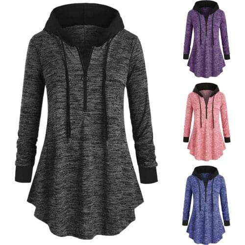 Spring Women Plus Size Hooded Tunic Tops Casual Female Space Dyeing Long Sleeve Hooded Large Size 5xl Tunic Tops And Blouse