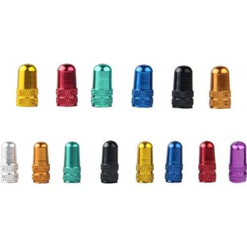 10pcs Aluminum Bicycle French Tire Valve Cap Mountain Road Bike American Tire Valve Protector MTB Tyre Accessories