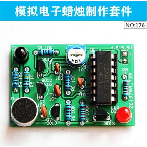 Analog electronic candle making kit, lighting, blowing control simulation candle DIY parts