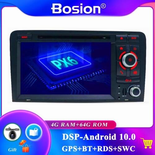 PX6 Autoradio Car Stereo Android 10 For Audi A3 8P 2003-2012 S3 2006-2012 RS3 2011 DVD GPS Carplay Wifi DAB 4GB+64GB