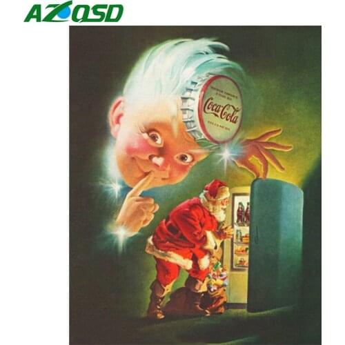 AZQSD 5d Diamond Painting Santa Claus Diy Picture Of Rhinestones Handmade Craft Diamond Embroidery Cartoon Mosaic Home Decor