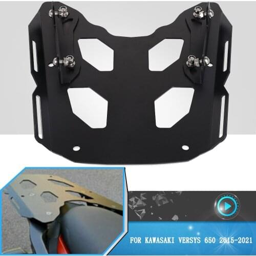 Motorcycle Rear Seat Luggage Rack Support Holder Saddlebag Cargo Shelf Bracket kit For Kawasaki Versys 650 2015 2016 2017-2021