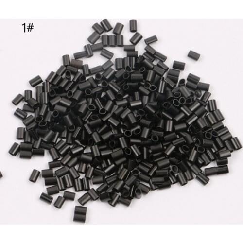 Free shipping! (10 000pcs) 3mmx2mmx3.8mm 1# black color oval copper micro ring for ultra tips hair extensions