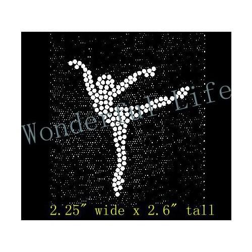 Free Shipping Rhinestone Iron-on Transfer Small Dancers for Dance / Cheer Bows