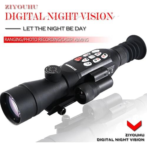 Digital WIFI Sniper Scope HD Infrared Night Vision Sight Monocular Riflescope Ranging Aiming Device Mount on Rifle for Hunting