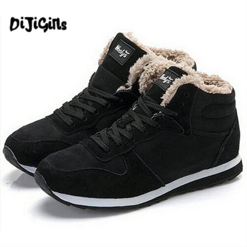 DIJIGIRLS New Arrival Fashion Men Winter Boots Keep Warm Plush Ankle Boot Snow Work shoes Outdoor Men Casual Shoes Zapatillas