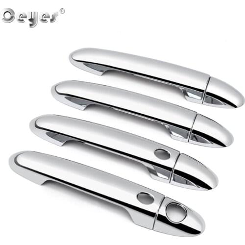 Ceyes Abs Chrome Trim Car Styling Accessories Door Handle Covers Case For Kia Pride Rio R 2012 2013 2014 2015 2016 Stickers 8pcs