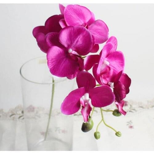 Orchid Artificial Flowers Silk Butterfly Phalaenopsis Fake Flower DIY Party Festival Bouquet Wedding Home Decoration