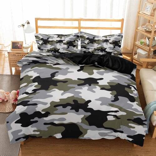 Camouflage Bedding Set Cool Boy Girl Kid Adult Duvet Cover Sets Comforter Bed Linen Twin Queen King Single Size Dropshipping