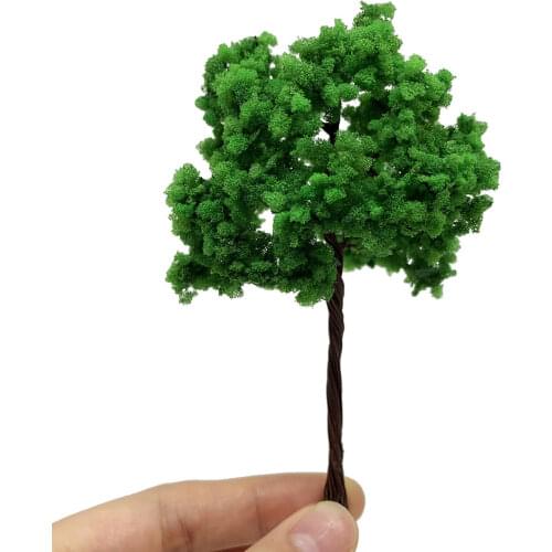 2PCS 11cm HO OO Scale Handmade Metal Wire Model Trees Train Railroad Layout Diorama Wargame Scenery Miniature Landscape Diorama