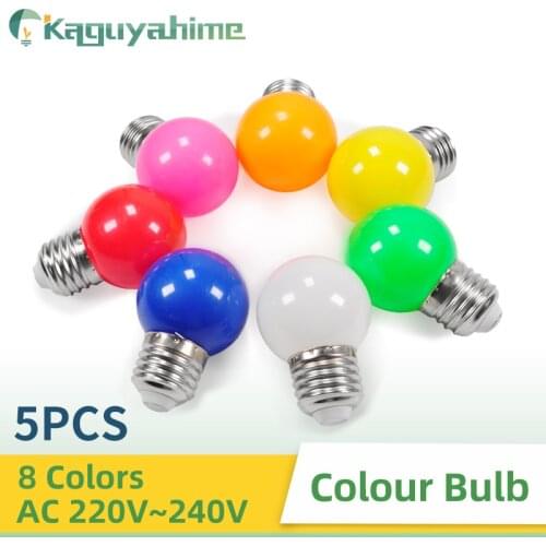 K-RU 5pcs/lot Colorful E27 Bulb Led 3W Lamp E27 Globe Lampada AC 220V SMD 2835 RGB Flashlight G45 Led Spot Light Bomlillas