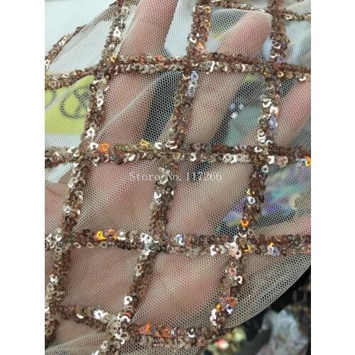 BEAUTIFICAL Gold french lace fabric with sequins 2017 latest Nigerian lace fabrics for wedding high quality net lace Jrb-66189