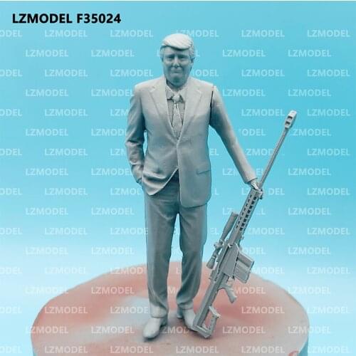 1/35 scale die-casting 75mm resin soldier needs to be colored by hand the US president character model toy free shipping