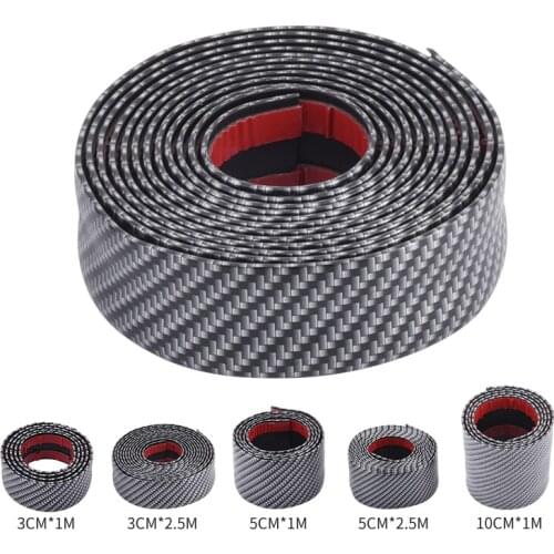 Carbon Fiber Bumper Strip Car Door Edge Scratch Protector Door Sill Protector Edge Guard Car Sticker Moulding Strip For Toyota