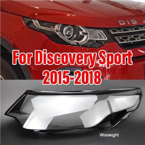 Wooeight Headlight Fog Light Lens Shell Headlamp Cover Transparent Lampshade Lamp Masks For Land Rover Discovery Sport 2015-2018