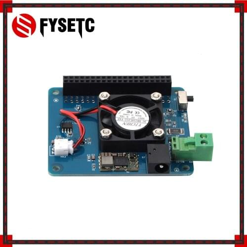 Raspberry Pi 3 Model B+(Plus)/3B Programmable Smart Temperature Control Fan+Power Hat Board | input 6V~14V | DC 5V Max. 4A Out