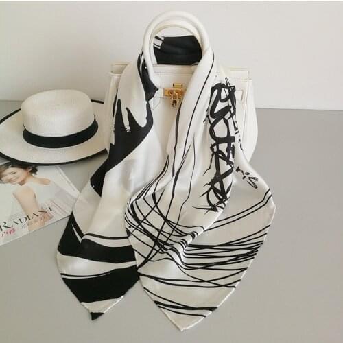 Silk satin scarves 90 x90cm square in hangzhou silk women mulberry silk scarf