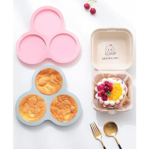 Silicone round 4 inch cake mold 3 with cylindrical shape DIY rainbow bakeware pizza baking tools