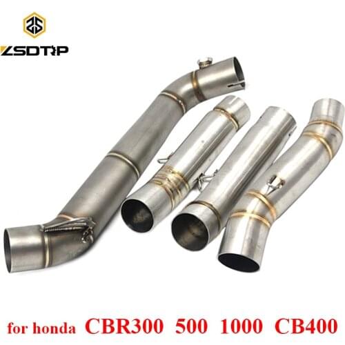 ZSDTRP Motorcycle Exhaust Contact Middle Pipe Connector for Honda CBR300 CB400 CBR500 CBR1000 2008-2016