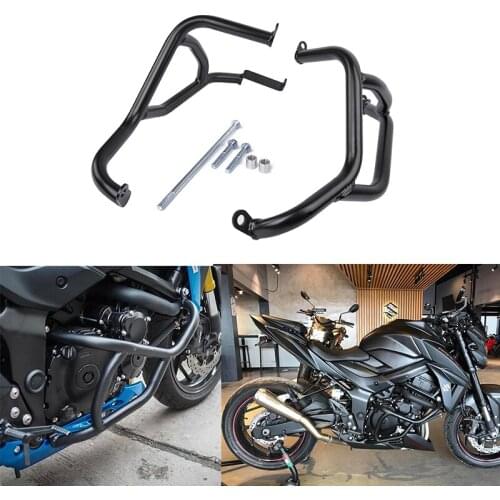 Steel Stunt Cage Engine Crash Bar Highway Bars Engine Hood Frame Guard Bumper Protector for 2017-2018 Suzuki GSXS GSX-S 750