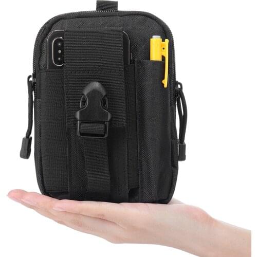 5.5 Inch Outdoor EDC Tactical Molle Waist Bags Pack Men Cell Phone Case Wallet Pouch Holder for Iphone 8 Sports Camping Hiking