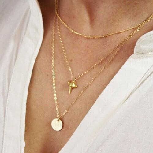 HebeDeer Necklace Multilayer Chain Women Necklaces Jewelry Lovers Light Yellow Gold Color Bohemia Trendy Tassel Collares