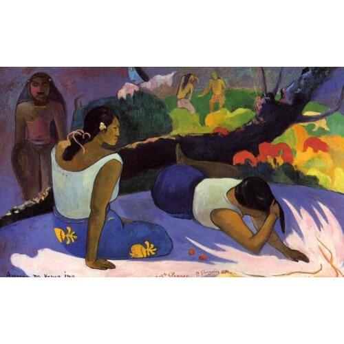 High quality Oil painting Canvas Reproductions Reclining Tahitian Women (1894) by Paul Gauguin hand painted
