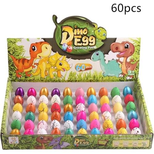 60pcs 2*3cm Dinosaur Eggs Water Growing Cute Dinosaur Party Gifts for Kids New Toys Dinosaur Party Supply Kids Toys Xmas Gifts