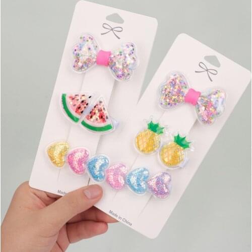 Baby Girls Hair Clips Bowknot Fruit Heart Kids Hairpins Flower Barrettes Fashion Headwear Hair Accessories prendedores cabello