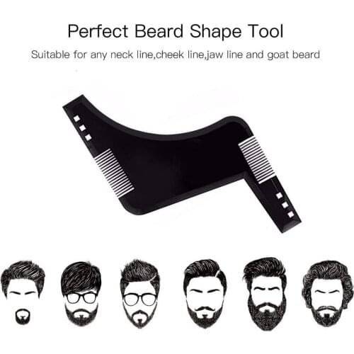 1 Pcs Black Symmetry Trimming Beard Shaper Styling Shaping Template Comb Barber Tool Barber Accessories Hot Sale