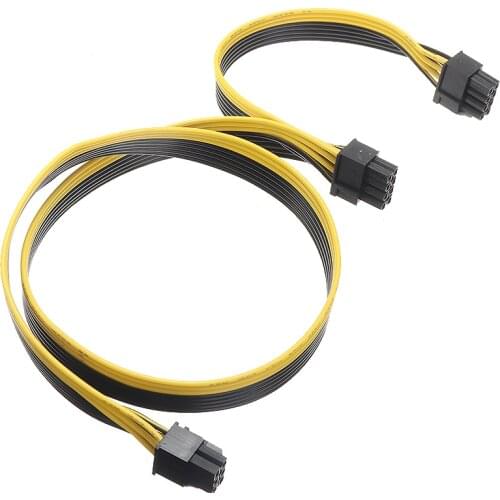 1pc Durable PCI-E 6Pin to Dual 8Pin ( 6+2Pin ) Power Cable 18AWG PCI Express Graphics Card Cable For PC Computer