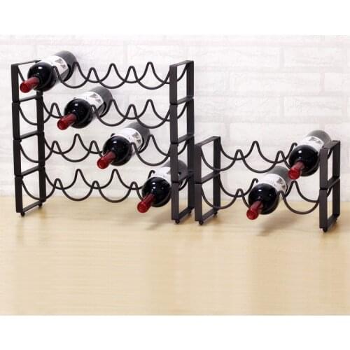 1 PCS Red wine rack wine stand wine bar bottle iron art European Hall (Without bottles and cups) LU719411