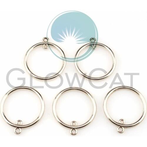 12X Gold Color Spacer Beads Frame Charms Round Rings Beads Accessories for Women DIY Earrings Jewelry Making 22376