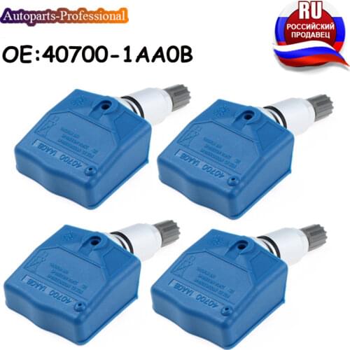 4 PCS Car For N issan Infiniti M35 M45 Q45 FX35 FX45 40700-1AA0B 407001AA0B 40700-CD001 40700-CD011 TPMS Tire Pressure Sensor