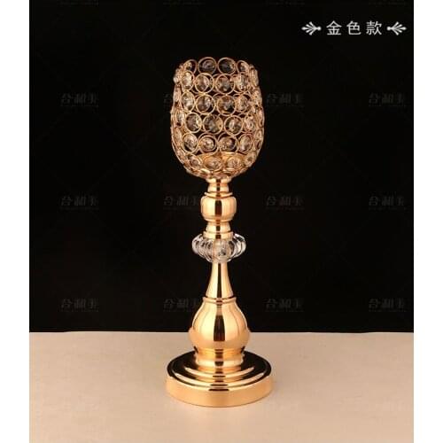 51cm Tall cyrstal Table Centerpiece metal candle holder Wedding Props