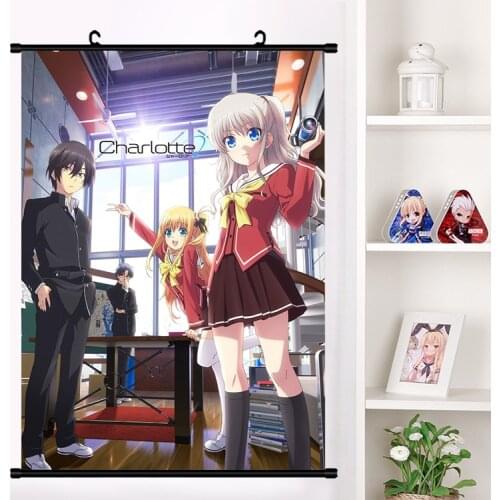 Anime Manga Charlotte Tomori Nao Yusa Nishimori Otosaka Ayumi Cosplay Wall Scroll Mural Poster Wall Hang Poster Home Decor