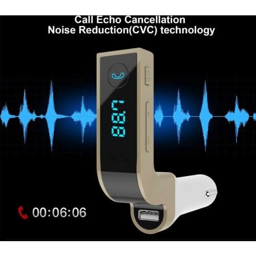 Car Kit Bluetooth FM Transmitter LED Display MP3 Player Support Audio USB Disk Input Hands Free Call USB Charger Accessories