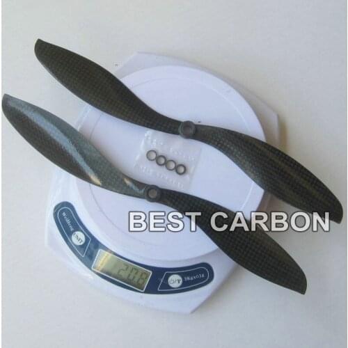Free shipping 2 Pairs High quality 10" long ,4.7" pitch, 3K Carbon fiber CW/CCW propeller for RC Quadcopter,Hexrcopter