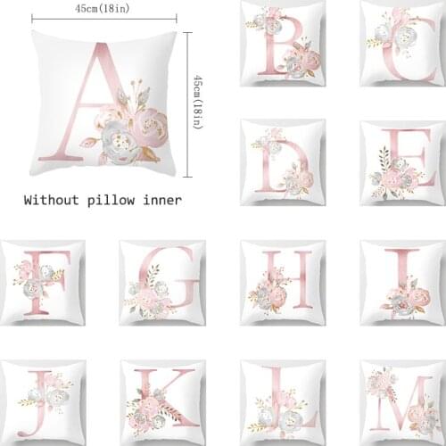 Decorative cushion Cover for sofa- Letter Pillowcase Alphabet print for Sofa -Home Decoration Pillow coussin decoration