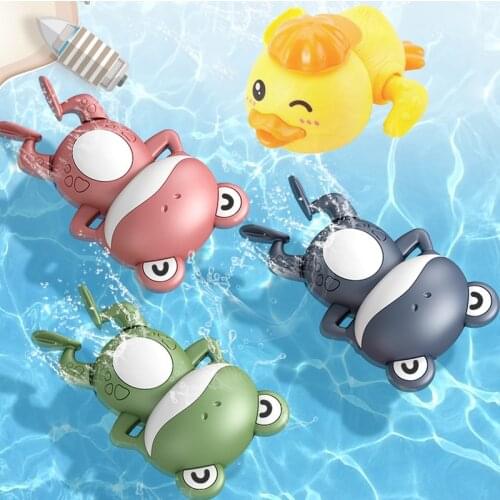 Baby Bath Toys 0 12 Months for Kids Swimming Pool Water Game Wind-up Clockwork Animals Frog Duck for Children Water Toys Gifts