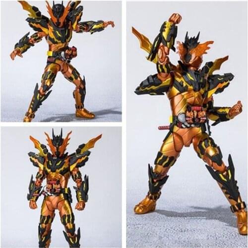 Action Figure Super Man Anime SHF WD Masked Rider Kamen Rider Lava Dragon Movable 16cm Doll Box Decoration Toy Gift