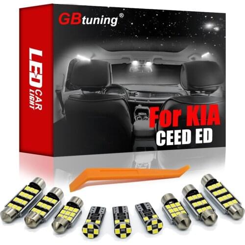GBtuning Canbus LED Interior Light 11Pcs For KIA CEED ED 2006 2007 2008 2009 2010 2011 2012 Car Indoor Dome Reading Trunk Lamp