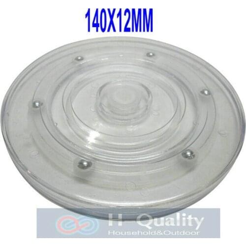Smooth Quite Durable 140X12MM 360 Degree Manual Swivel Acrylic Display Stand Rack Swivel Plate With Transparent Base Hold 15KGS