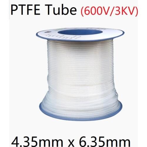ID 4.35mm x 6.35mm OD PTFE Tube T eflon Insulated Rigid Capillary F4 Pipe High Low Temperature Resistant Transmit Hose 3KV Clear