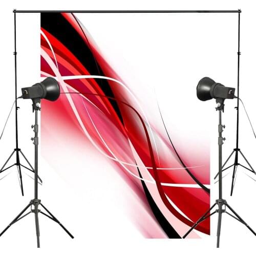 Exquisite White Photography Backdrop Abstract Black Red Line Wallpaper Background Art Photo Studio Background Wall 5x7ft